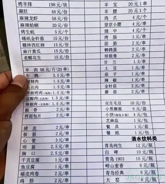 网友称24人吃淄博烧烤花了760元 自带酒水 贵吗？