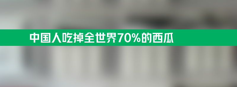 中国人吃掉全世界70%的西瓜 多半东南亚西瓜回流国内