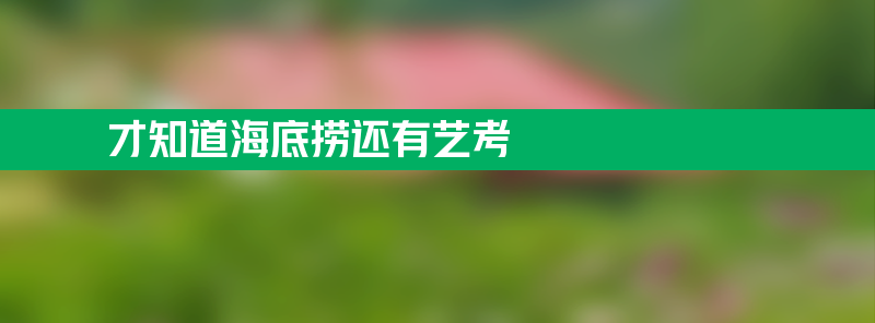 才知道海底捞还有艺考 这下长见识了