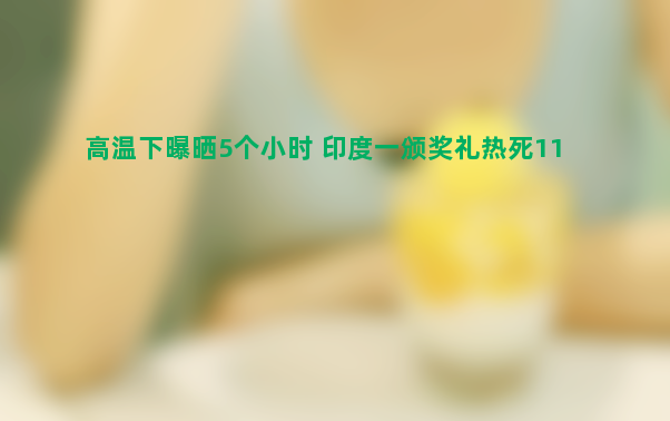 高温下曝晒5个小时 印度一颁奖礼热死11人