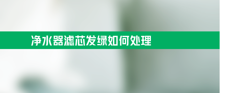 净水器滤芯发绿如何处理？反渗透滤芯发黄发绿怎么回事？