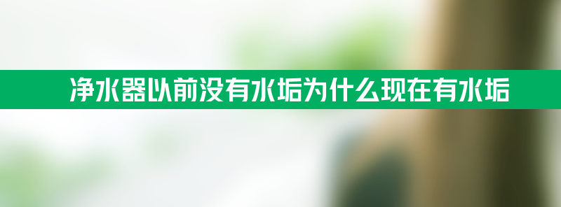 净水器装一年多以前没有水垢 为什么现在有水垢呢？