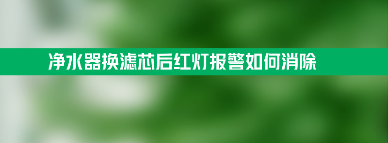 净水器换滤芯后红灯报警如何消除？