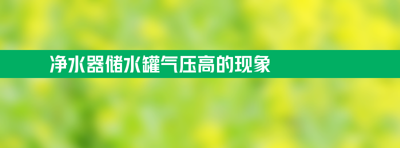 净水器储水罐气压高的现象如何解决？