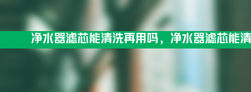 净水器滤芯能清洗再用吗 净水器滤芯能清洗再用吗方法