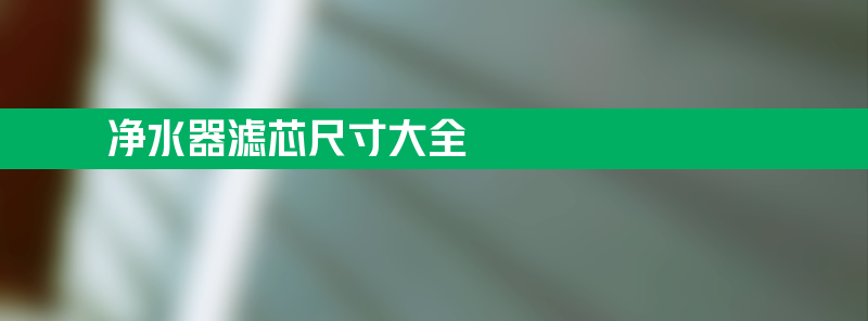 净水器滤芯尺寸大全 净水器滤芯尺寸