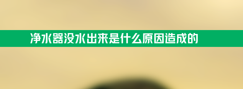 净水器没水出来是什么原因 净水器没水出来是什么原因造成的