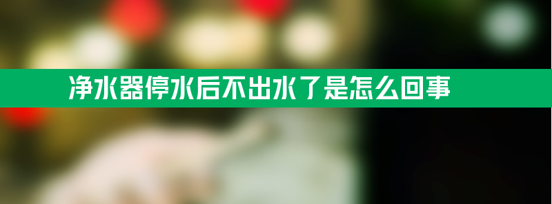 净水器停水后不出水了是怎么回事 净水器停水后不出水了是怎么回事呢