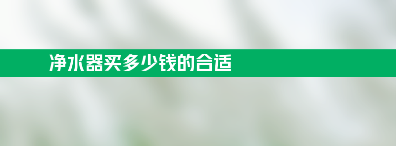 净水器买多少钱的合适 净水器买多少钱的好呢