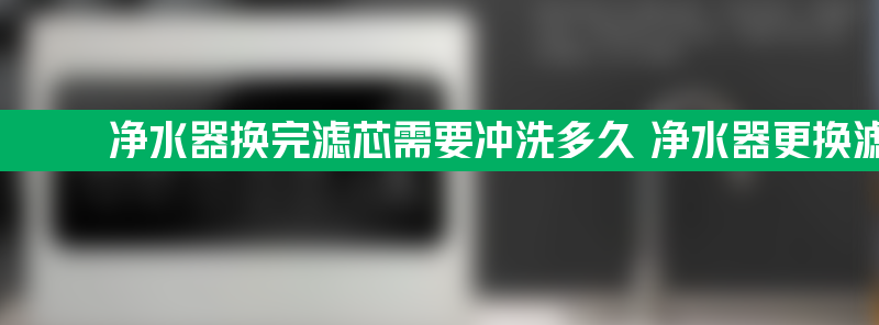 净水器换完滤芯需要冲洗多久 净水器更换滤芯后需要冲洗多久