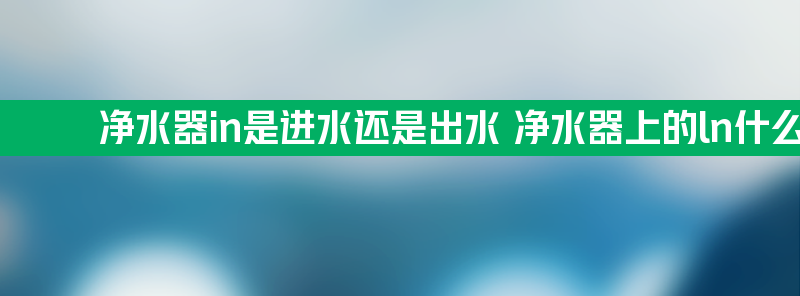 净水器in是进水还是出水 净水器上的ln什么意思