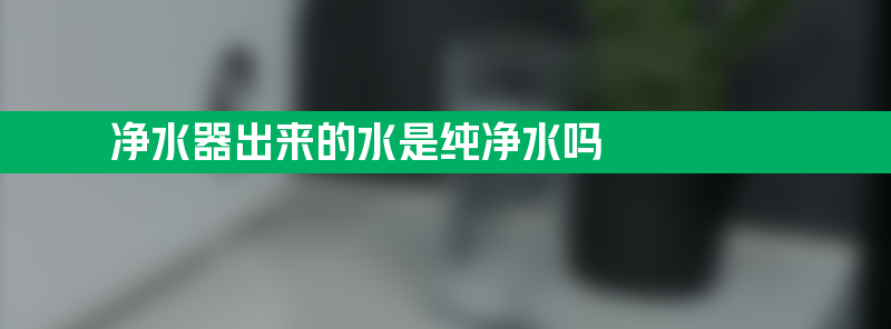 净水器出来的水是纯净水吗 净水器出来的水是纯净水吗？