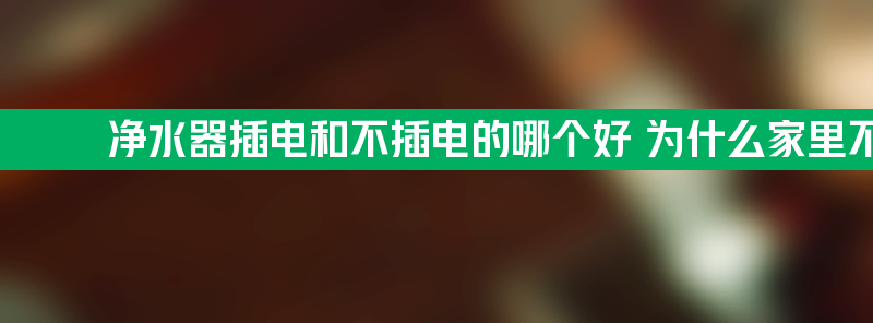 净水器插电和不插电的哪个好 为什么家里不建议安装净水器