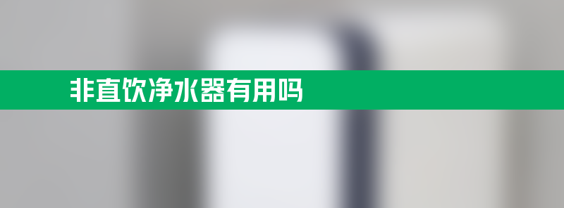 非直饮净水器有用吗 非直饮净水器有用吗能用吗