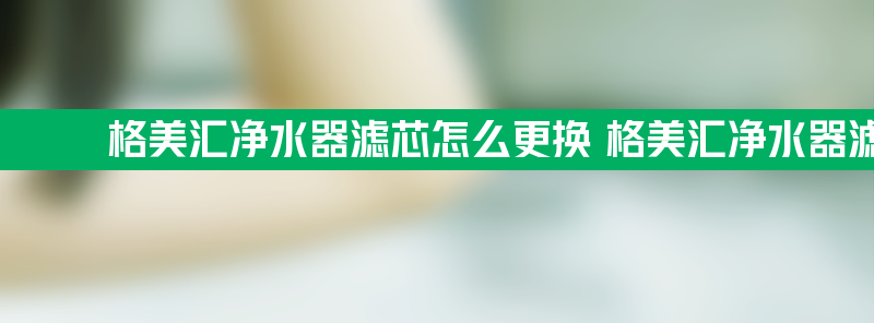 格美汇净水器滤芯怎么更换 格美汇净水器滤芯怎么更换方法