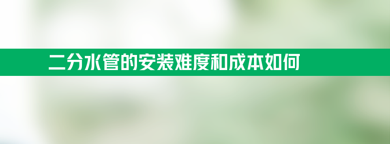 二分水管的安装难度和成本如何？