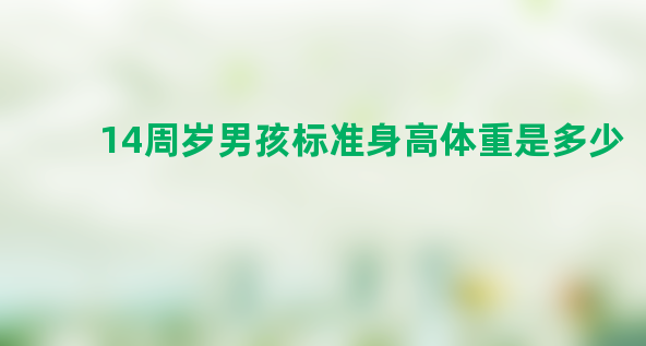 14周岁男孩标准身高体重是多少