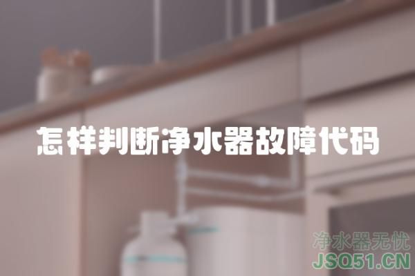 怎样判断净水器故障代码